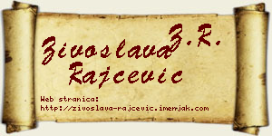 Živoslava Rajčević vizit kartica